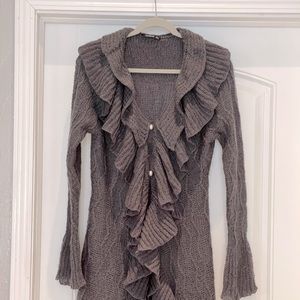 Cardigan duster sweater